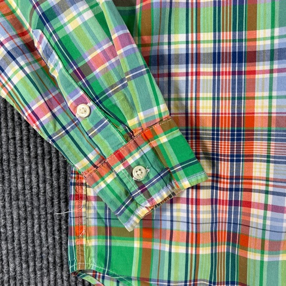 Ralph Lauren Shirt Youth Boys Large Green Plaid Long Sleeve Button Down Casual - Picture 6 of 14